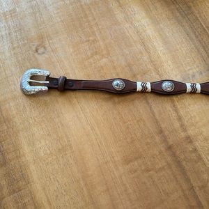 Western style leather belt